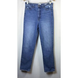 Sofia Vergara womens 12 Eden 90's Super High Rise Straight Blue Jeans western